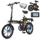 Vélo électrique pliant Costway 16 avec moteur sans balais de 650 W en pointe