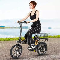 Vélo électrique pliant Costway 16 avec moteur sans balais de 650 W en pointe