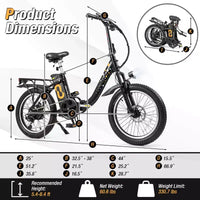 Vélo électrique pliant tout-terrain Costway pour adultes, avec pneus larges de 20 pouces, moteur sans balais de 750 W, batterie 54 V 13 Ah, certifié UL2849