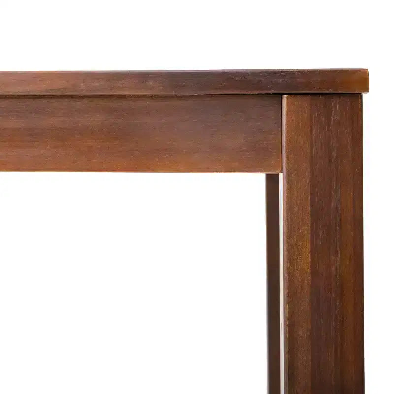 GDFStudio Ebany Table de salle à manger d'extérieur 69 en bois d'acacia avec design à lattes, marron foncé