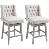 Vatros Lot de 2 tabourets de bar à hauteur de comptoir, Tabourets de bar rembourrés à hauteur de comptoir, Tabouret de bar pivotant