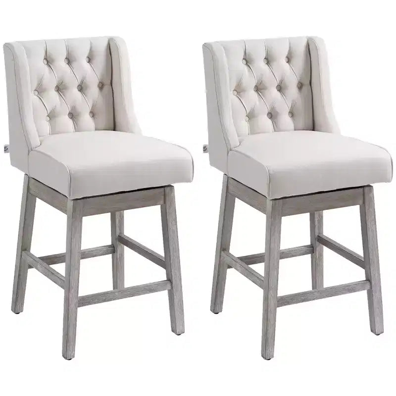 Vatros Lot de 2 tabourets de bar à hauteur de comptoir, Tabourets de bar rembourrés à hauteur de comptoir, Tabouret de bar pivotant
