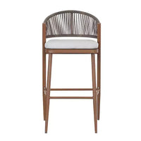 Christopher Knight Home Youssef Tabourets de bar extérieurs en aluminium et rotin 30 avec dossier festonné (lot de 2)
