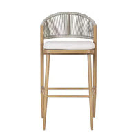 Christopher Knight Home Youssef Tabourets de bar extérieurs en aluminium et rotin 30 avec dossier festonné (lot de 2)