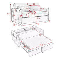 Combinaison canapé 3 places + 3 places moderne en tissu bouclette - Structure en bois et coussins inclus