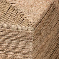 Table basse en jonc de mer naturel bali & pari Nakita style Japandi