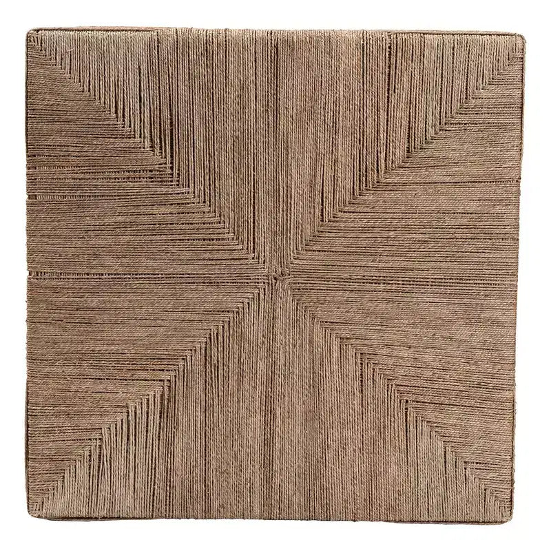 Table basse en jonc de mer naturel bali & pari Nakita style Japandi