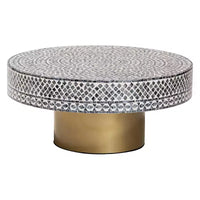 bali & pari Table basse en nacre Capiz coquillage Idra Coastal noir et blanc