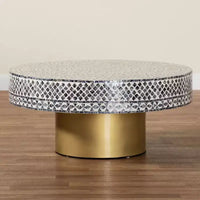 bali & pari Table basse en nacre Capiz coquillage Idra Coastal noir et blanc