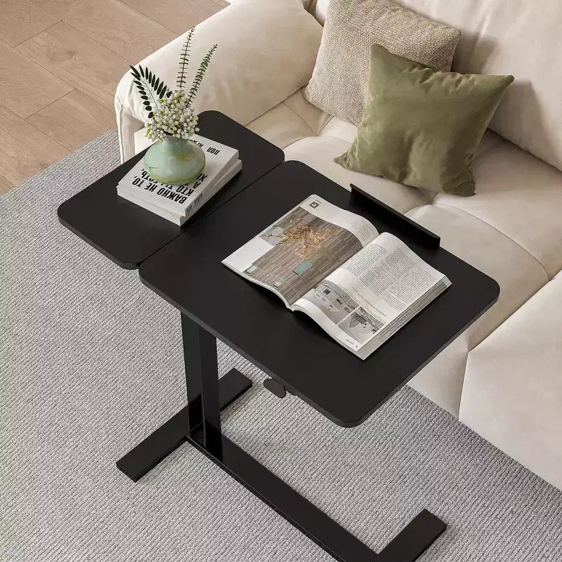 JIONJOY table de lit réglable - bureau inclinable à ressort à gaz 29.5-43.3 avec roulettes 360, cadre en acier pour maison/bureau/hôpital