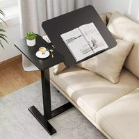 JIONJOY table de lit réglable - bureau inclinable à ressort à gaz 29.5-43.3 avec roulettes 360, cadre en acier pour maison/bureau/hôpital
