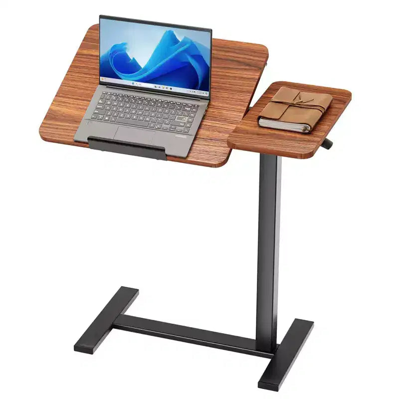 JIONJOY table de lit réglable - bureau inclinable à ressort à gaz 29.5-43.3 avec roulettes 360, cadre en acier pour maison/bureau/hôpital