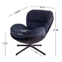Fauteuil d'appoint pivotant à 360° Vatros, Fauteuils d'appoint pour salon