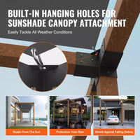 VEVOR Kit de support de pergola 4''x4'' (taille intérieure 3,6x3,6), 2 pièces support d'angle robuste 4 directions, kit de base de poteau DIY