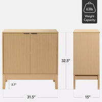 Meuble de rangement 2 portes Best Choice Products avec portes à fermeture douce, meuble d'appoint polyvalent