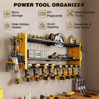 Étagère de rangement robuste pour outils électriques Hausource à 3 niveaux, jaune