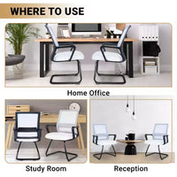 Home Imports Emporium chaise visiteur en maille, assise de réception ergonomique pour bureau ou hall, lot de 2/4/6/8