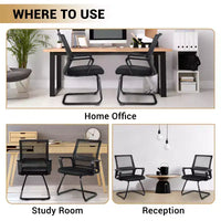 Home Imports Emporium chaise visiteur en maille, assise de réception ergonomique pour bureau ou hall, lot de 2/4/6/8