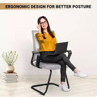 Home Imports Emporium chaise visiteur en maille, assise de réception ergonomique pour bureau ou hall, lot de 2/4/6/8