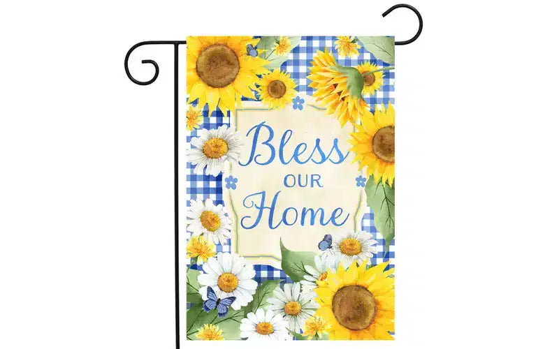 Briarwood Lane Drapeau de jardin de printemps 12x18 pour extérieur, Bless This Home floral