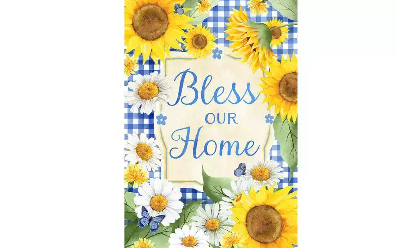 Briarwood Lane Drapeau de jardin de printemps 12x18 pour extérieur, Bless This Home floral