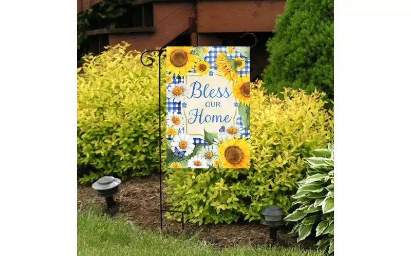 Briarwood Lane Drapeau de jardin de printemps 12x18 pour extérieur, Bless This Home floral