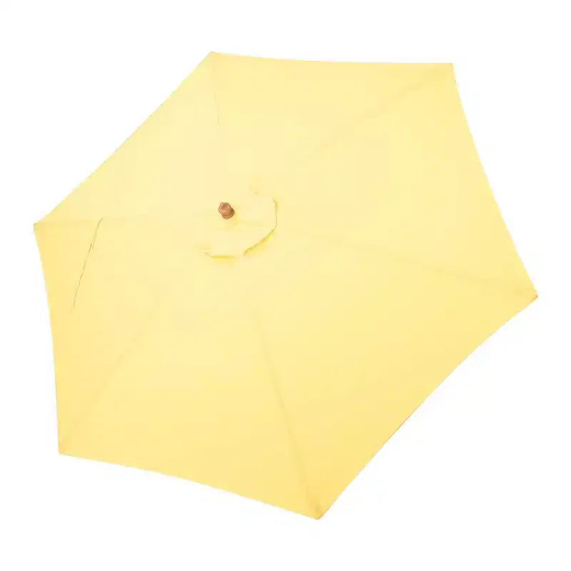 Yescom Toile de rechange pour parasol d'extérieur 9 pi avec 6 baleines, parasol de marché pour table, housse pare-soleil pour jardin, plage et balcon, jaune crème