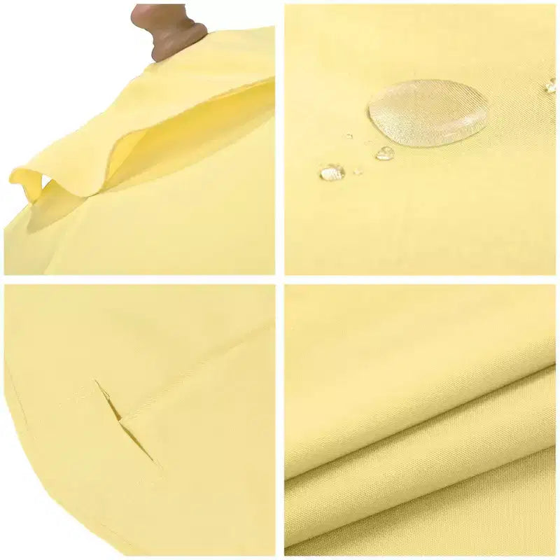 Yescom Toile de rechange pour parasol d'extérieur 2,7 m avec 6 baleines, nappe de table, pare-soleil, jardin, plage, balcon, jaune crème