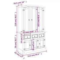 vidaXL Buffet haut Corona