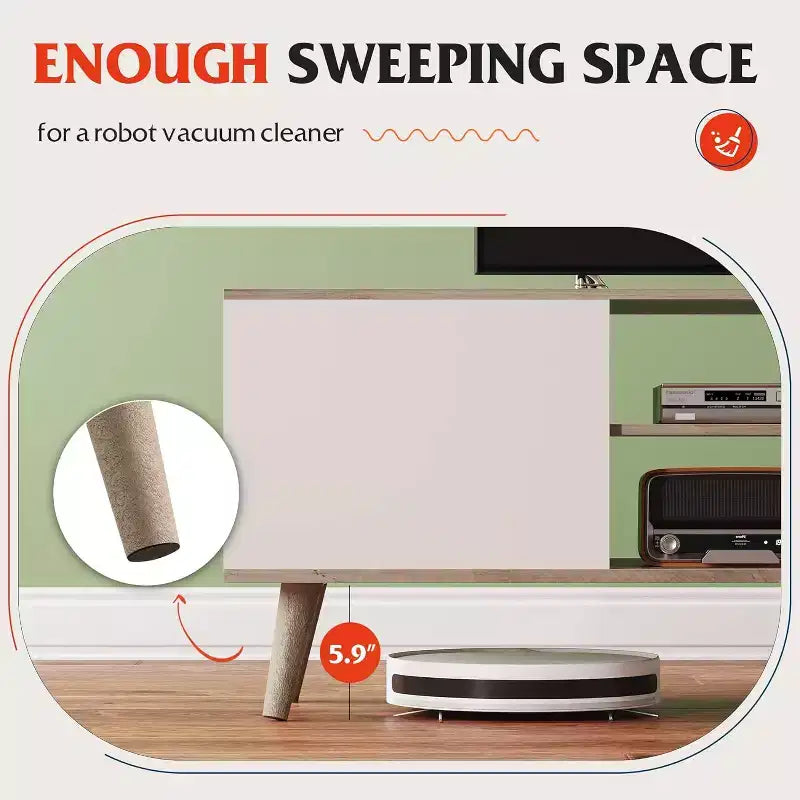 DEXYLLO meuble TV pour téléviseurs 55 60 pouces, centre de divertissement bohème avec armoires de rangement, console TV pour décoration de salon