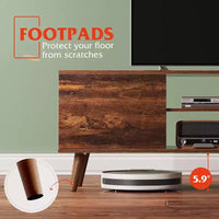 DEXYLLO meuble TV pour téléviseurs 55 60 pouces, centre de divertissement bohème avec armoires de rangement, console TV pour décoration de salon
