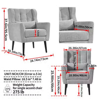 Fauteuil d'appoint moderne Vatros pour le salon