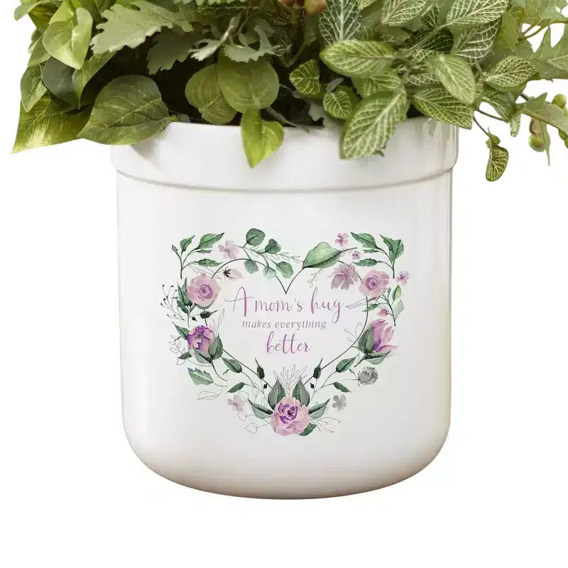 Personalization Mall Pot de fleurs extérieur personnalisé « Un câlin de maman »