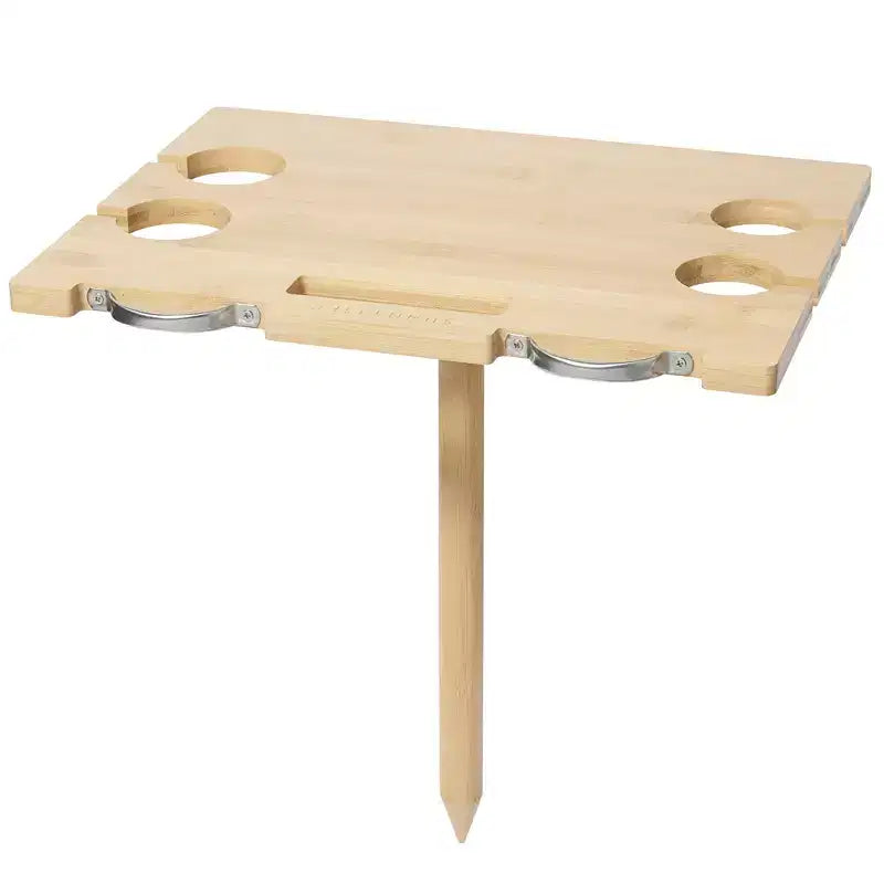 Sunnylife : Table de pique-nique portable - Le Weekend Natural - Support à snacks en bambou