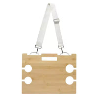 Sunnylife : Table de pique-nique portable - Le Weekend Natural - Support à snacks en bambou