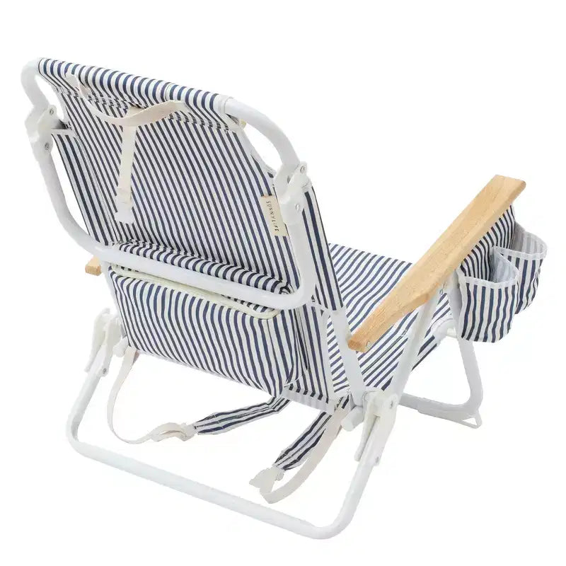 Sunnylife Chaise de plage Luxe - The Resort Coastal Blue, transat en tissu, sac isotherme