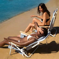 Sunnylife Chaise de plage Luxe - The Resort Coastal Blue, transat en tissu, sac isotherme