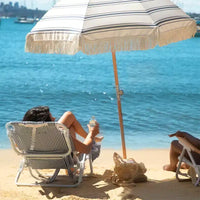 Sunnylife Chaise de plage Luxe - The Resort Coastal Blue, transat en tissu, sac isotherme