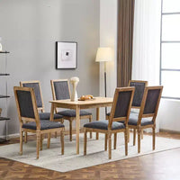 Christopher Knight Home Carina chaise de salle à manger rembourrée en bois d'hévéa style campagne française (lot de 6)