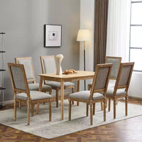 Christopher Knight Home Carina chaise de salle à manger rembourrée en bois d'hévéa style campagne française (lot de 6)