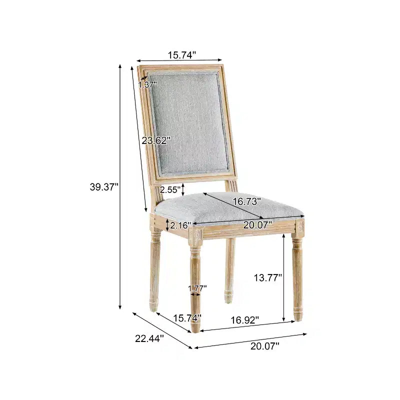 Christopher Knight Home Carina chaise de salle à manger rembourrée en bois d'hévéa style campagne française (lot de 6)