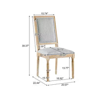 Christopher Knight Home Carina chaise de salle à manger rembourrée en bois d'hévéa style campagne française (lot de 6)