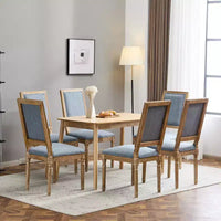 Christopher Knight Home Carina chaise de salle à manger rembourrée en bois d'hévéa style campagne française (lot de 6)