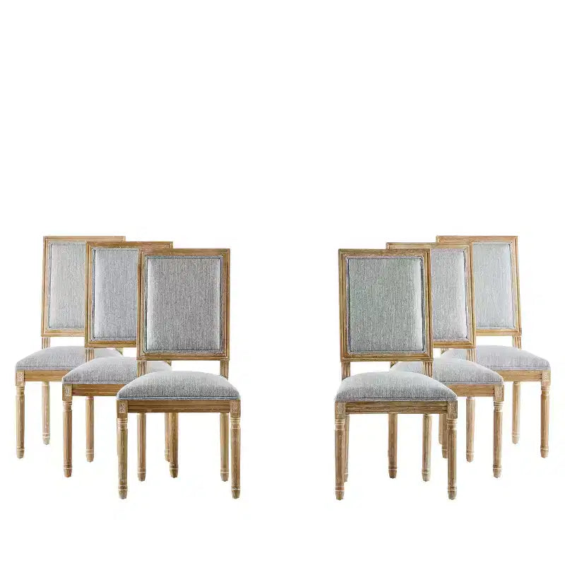 Christopher Knight Home Carina chaise de salle à manger rembourrée en bois d'hévéa style campagne française (lot de 6)
