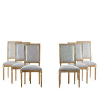 Christopher Knight Home Carina chaise de salle à manger rembourrée en bois d'hévéa style campagne française (lot de 6)