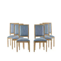 Christopher Knight Home Carina chaise de salle à manger rembourrée en bois d'hévéa style campagne française (lot de 6)