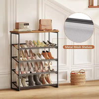 SUGIFT Étagère à Chaussures à 5 Niveaux avec Rangements pour Placard et Entrée
