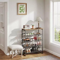 SUGIFT Étagère à Chaussures à 5 Niveaux avec Rangements pour Placard et Entrée
