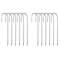 Unique Bargains Piquet de jardin en acier galvanise antirouille durable et solide, 12 pièces