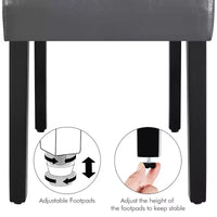 Yaheetech Lot de 4 chaises de salle à manger capitonnées en similicuir pour la maison, les restaurants, les cafés